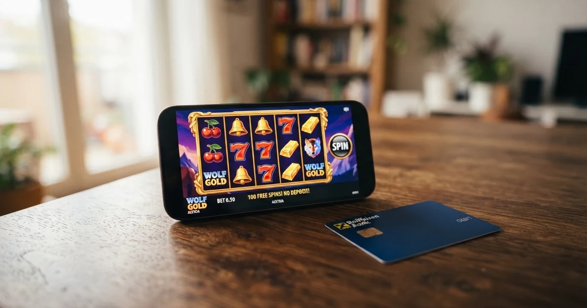 Startbildschirm eines Online-Casinos mit hervorgehobenem Freispiel-Angebot und Spielautomaten-Vorschau im Hintergrund