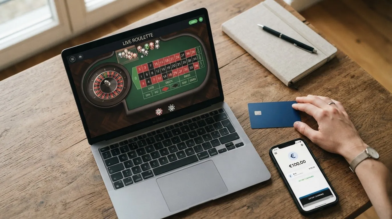 Eine Übersicht von Casino-Logos oder Betreiber-Symbolen mit einem markierten österreichischen Lizenzsiegel neben einem Anbieter