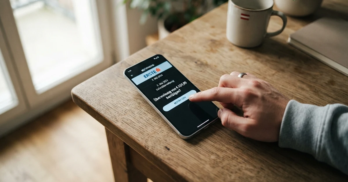 Ein Spieler tätigt eine Online-Casino-Einzahlung per Trustly-Banking auf dem Smartphone, der Bildschirm zeigt den Bestätigungsschritt der Bank-Verifikation.