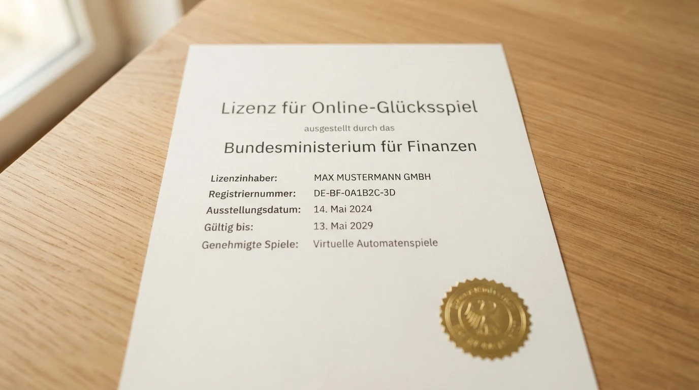 Eine Österreich-Karte mit dem win2day-Logo und dem BMF als Regulierungsbehörde, daneben ein Hinweis auf die GSpG-Rechtsgrundlage