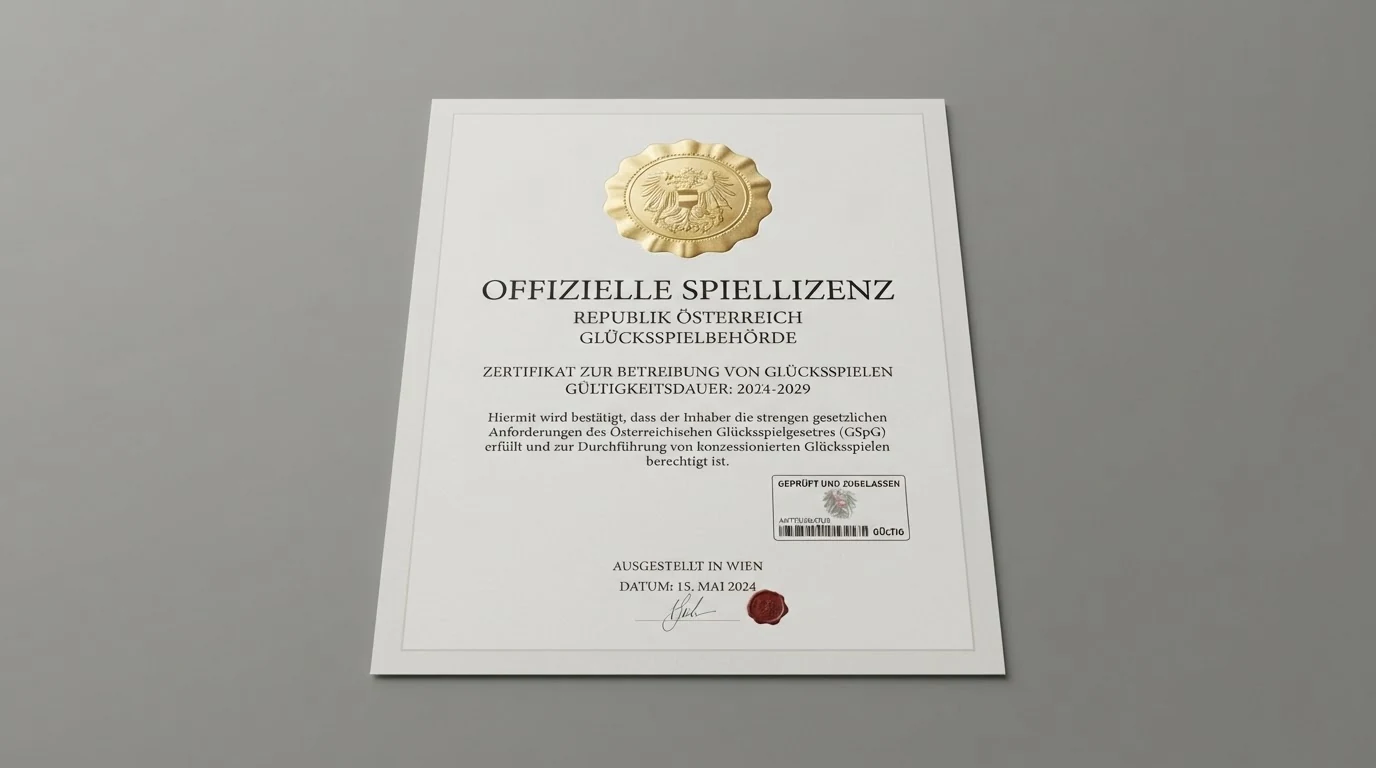 Bildschirmfoto der win2day-Plattform oder des offiziellen BMF-Glücksspielbereichs mit Lizenzhinweis