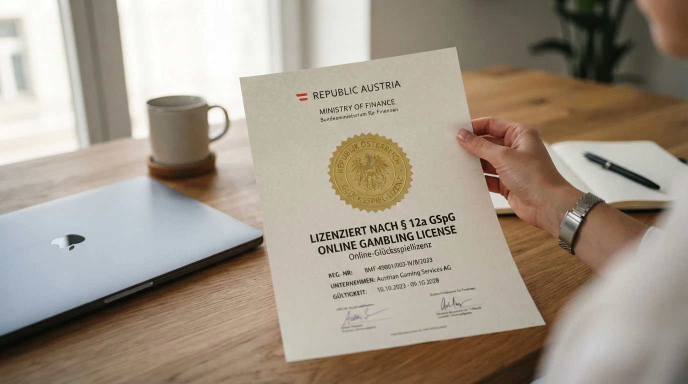 Offizielles Dokument mit dem Logo der österreichischen Finanzverwaltung und dem Titel Glücksspielgesetz