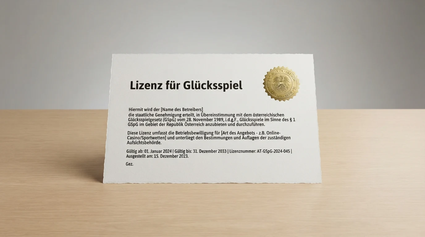 Offizielles österreichisches Gesetzesdokument und das win2day-Logo als einziger AT-lizenzierter Anbieter