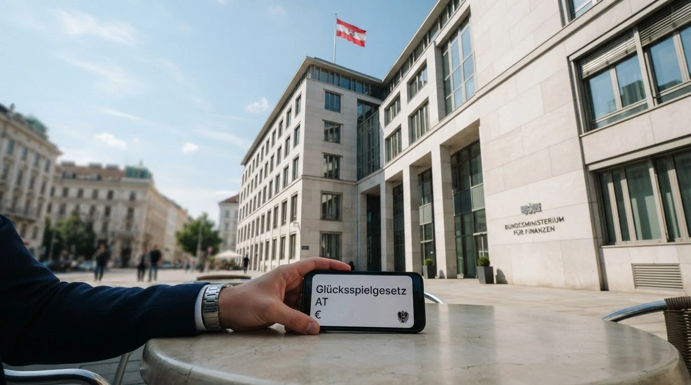 Fassade des Bundesministeriums für Finanzen in Wien, Sitz der Glücksspiel-Regulierungsbehörde
