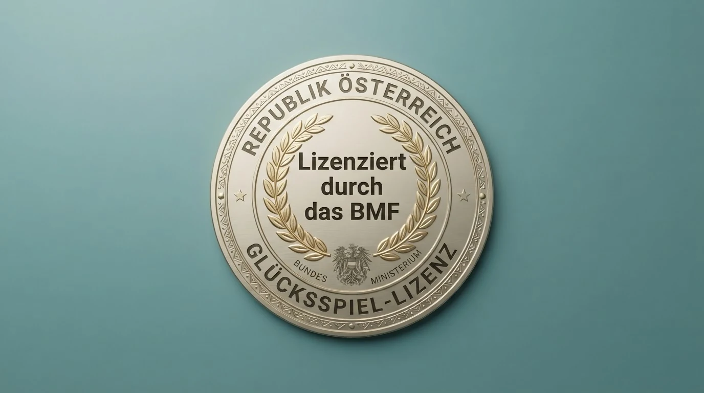 Das win2day-Logo neben dem Schriftzug „Konzessioniert durch das BMF“ auf einer Casino-Webseite
