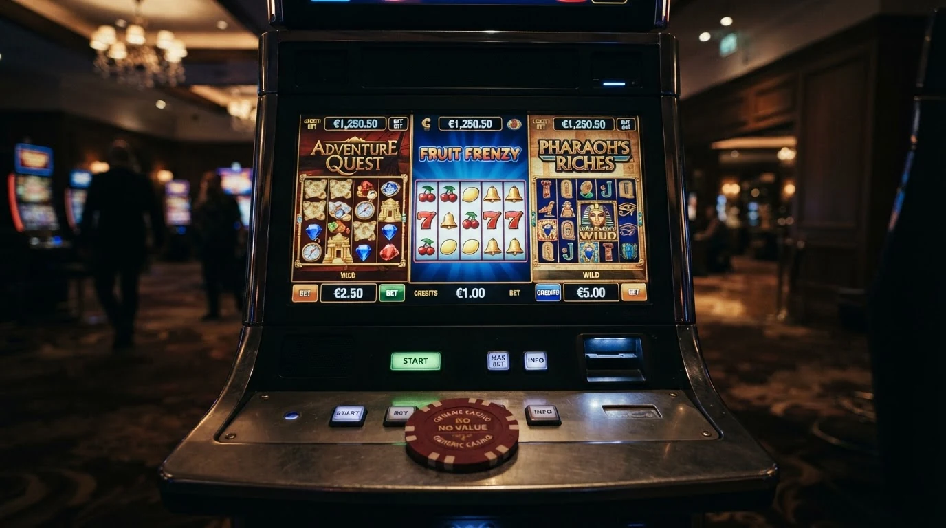 Auswahl von Spielautomaten mit ihren Auszahlungsquoten als Prozentangaben im Vergleich